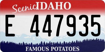 ID license plate E447935