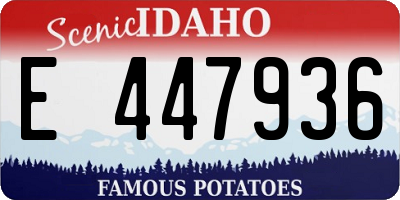 ID license plate E447936