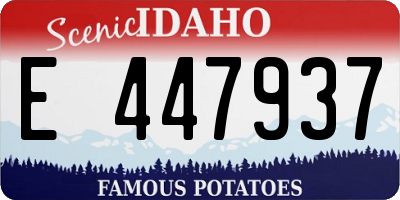 ID license plate E447937
