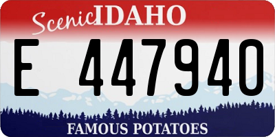 ID license plate E447940