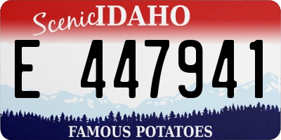 ID license plate E447941