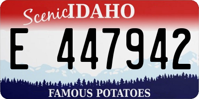 ID license plate E447942