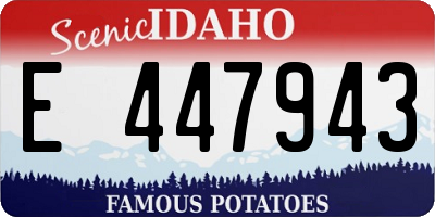 ID license plate E447943