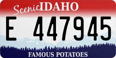 ID license plate E447945