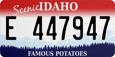 ID license plate E447947