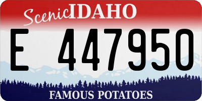 ID license plate E447950