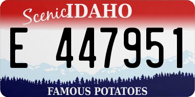 ID license plate E447951