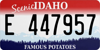 ID license plate E447957