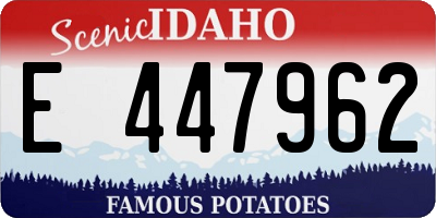 ID license plate E447962