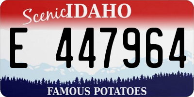 ID license plate E447964