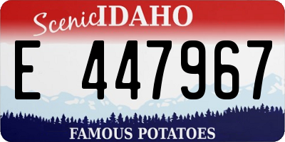 ID license plate E447967