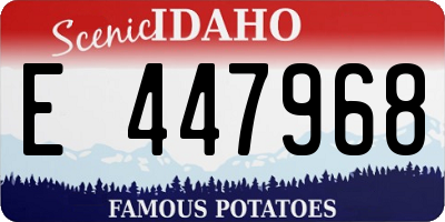 ID license plate E447968