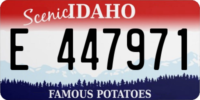 ID license plate E447971