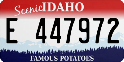 ID license plate E447972
