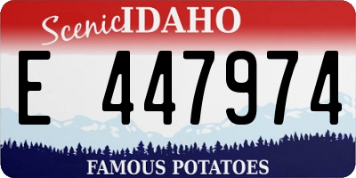 ID license plate E447974
