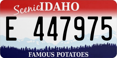 ID license plate E447975