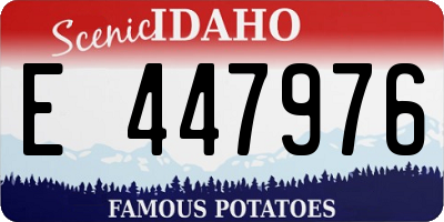ID license plate E447976