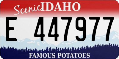 ID license plate E447977