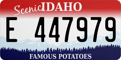 ID license plate E447979