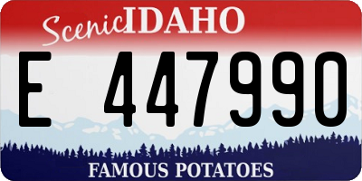 ID license plate E447990