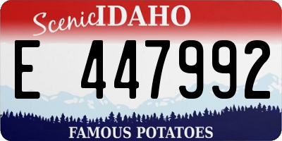 ID license plate E447992