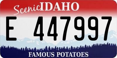 ID license plate E447997