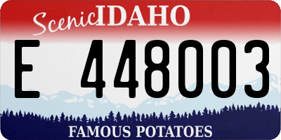 ID license plate E448003