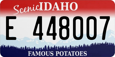 ID license plate E448007
