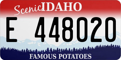 ID license plate E448020