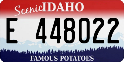 ID license plate E448022