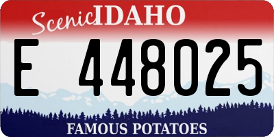 ID license plate E448025