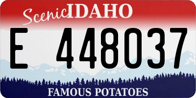 ID license plate E448037