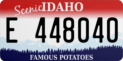 ID license plate E448040