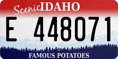 ID license plate E448071