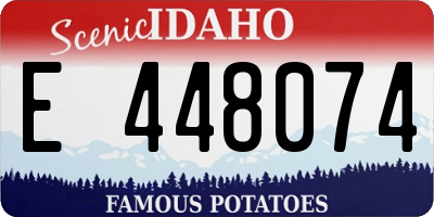 ID license plate E448074
