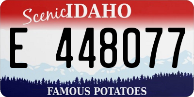ID license plate E448077