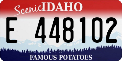 ID license plate E448102