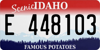 ID license plate E448103