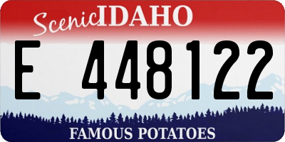 ID license plate E448122