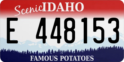 ID license plate E448153