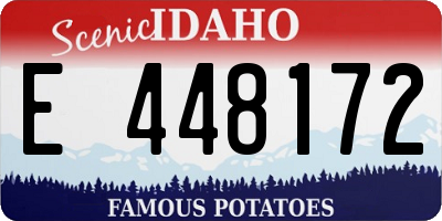 ID license plate E448172