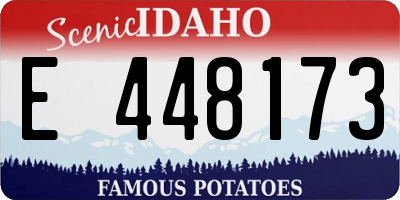 ID license plate E448173
