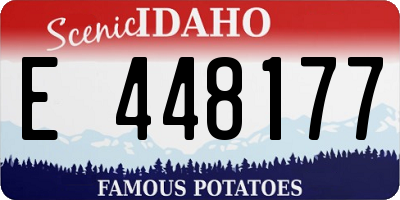 ID license plate E448177