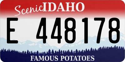 ID license plate E448178