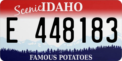 ID license plate E448183
