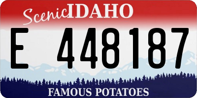 ID license plate E448187
