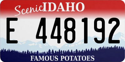 ID license plate E448192