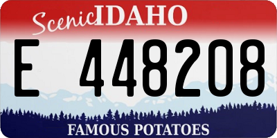 ID license plate E448208