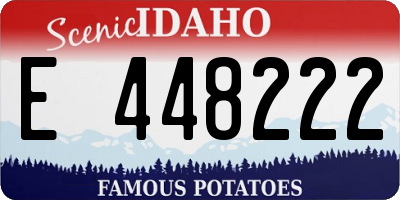 ID license plate E448222