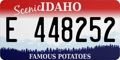 ID license plate E448252